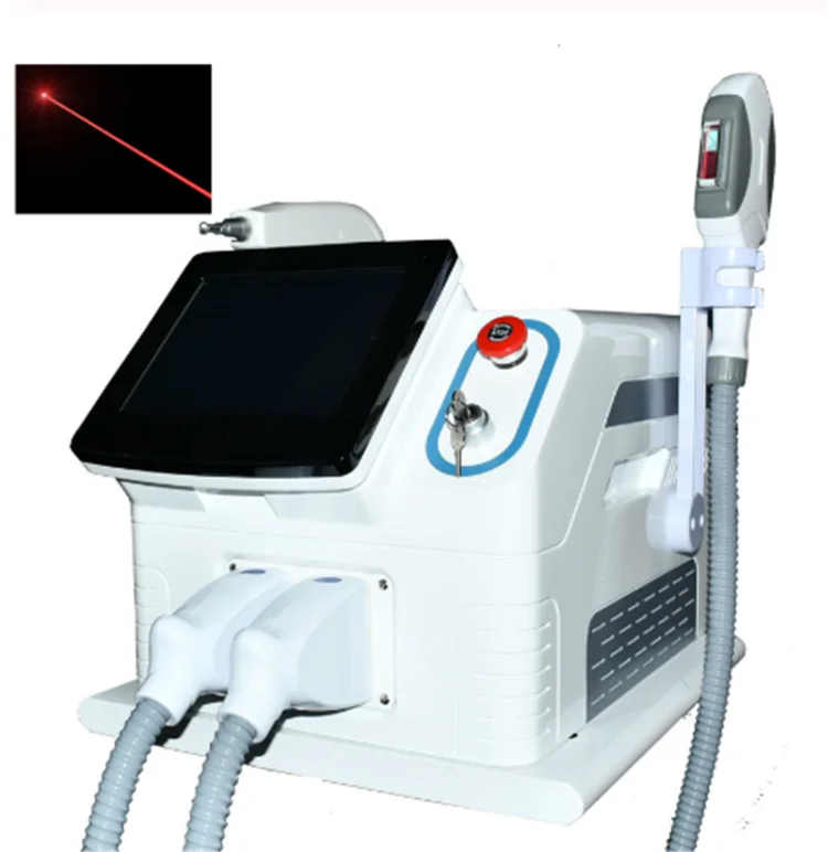 

2021 New Factory Price Multifunction 2 In 1 E Light OPT ND Yag Ipl Hair Removal Laser Machine Tattoo Removal Device Machine, White