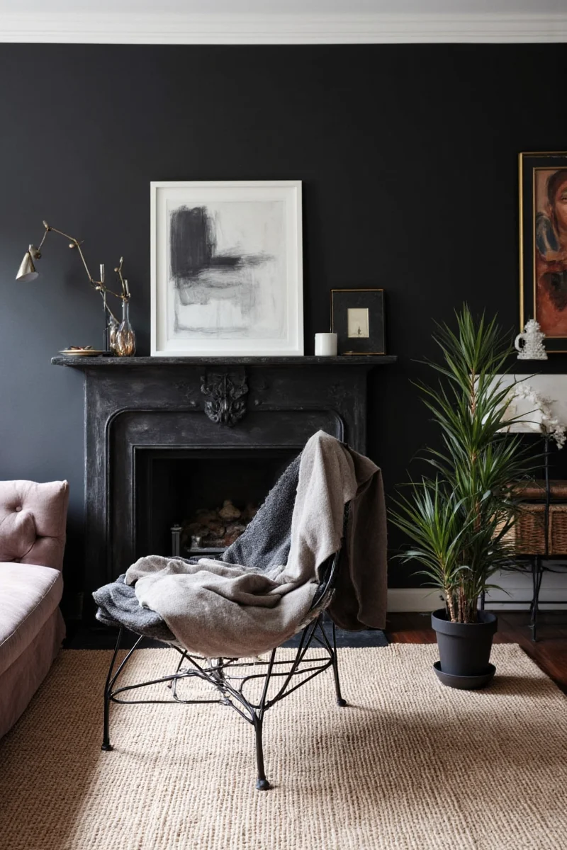 cozy black living rooms how to make a bold yet family friendly space spoiler it s not as scary as it sounds