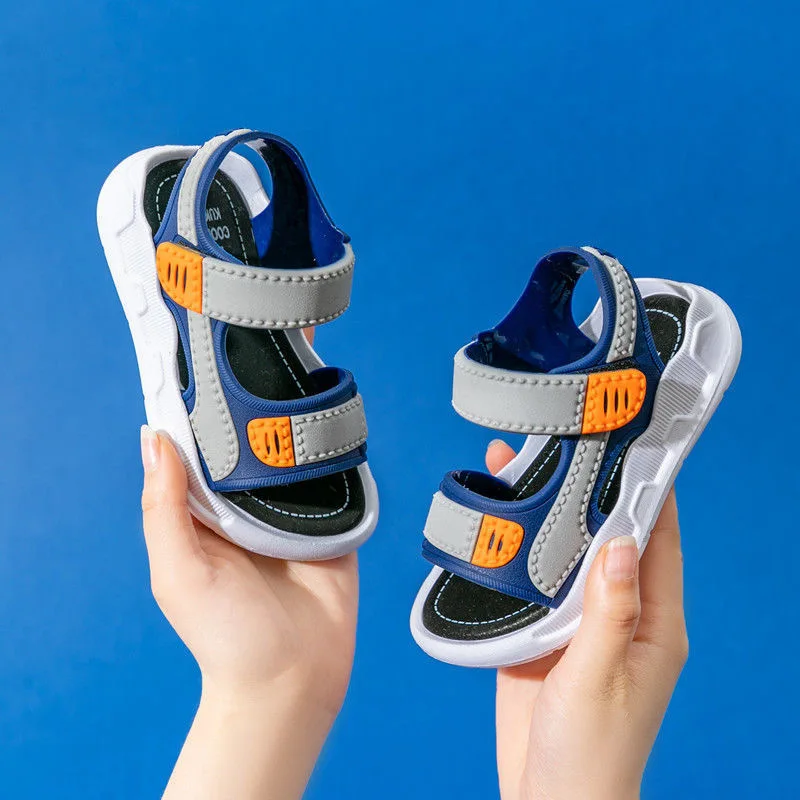 

Children's sandals baby slippers wholesale good price children's sandals summer soft bottom boys beach shoes, As picture