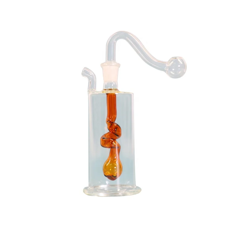 

UKETA high quality 10mm oil heat burner water pipe simple galss hand pipes, Optional