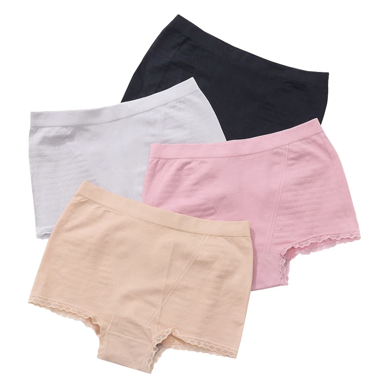 

One-piece Ladies Sexy Lace Wireless Underwear cotton briefs Seamless women's panties, Black, skin color, grey, pink