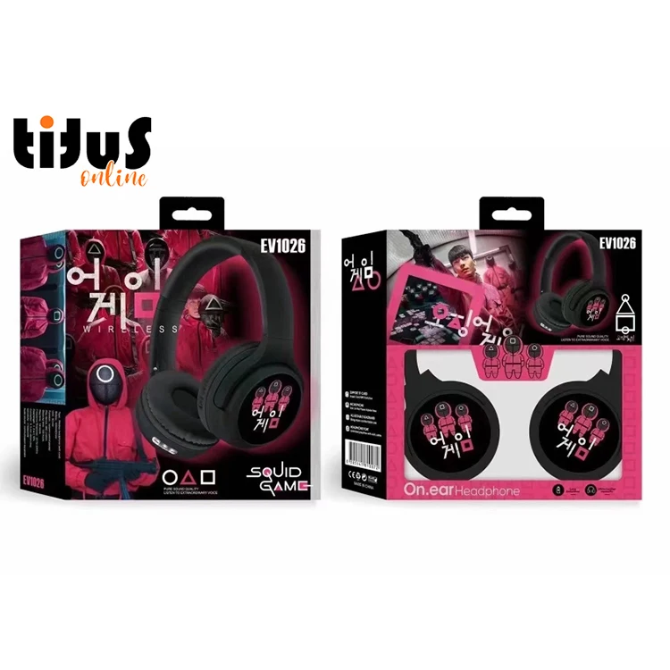 

S03 Squid Game Korean TV music headphone Hot sales Wireless Headset Stereo Noise Cancelling Comfortable Headset Microphone