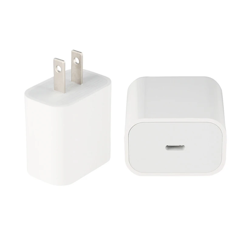 

Fast Charger Type C 18W 20W US EU Wall Charger Plug PD USB-C Power Adapter, White