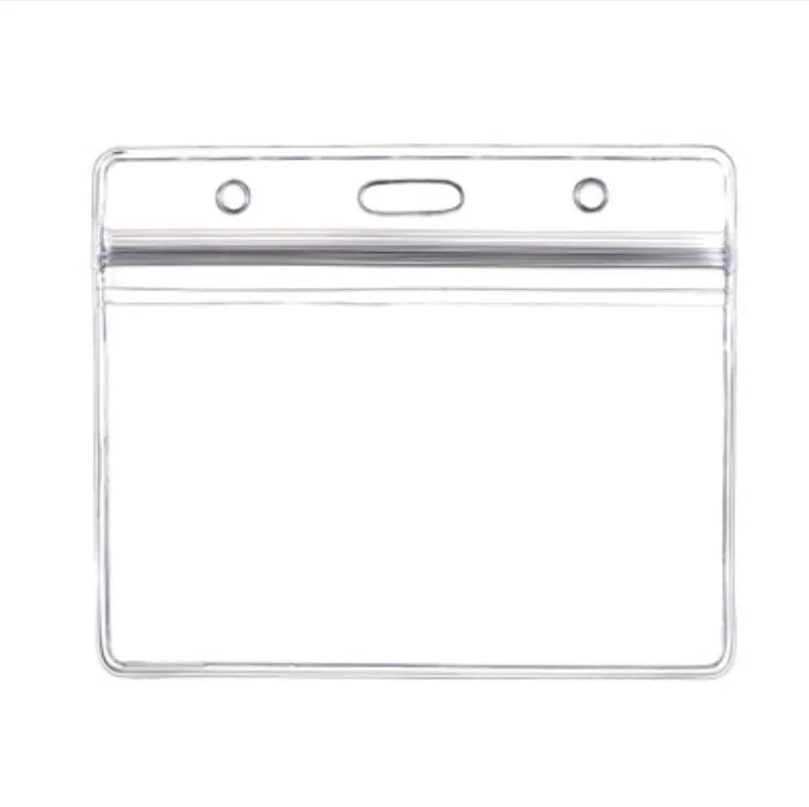 

Card Protector 4 and 3 Transparent ID Card Name Tag Badge Holder, As shown