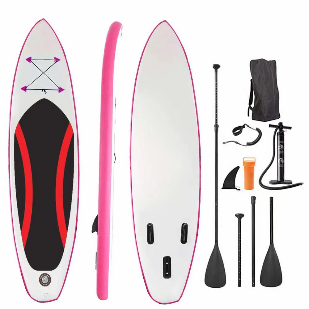 

ZRSUP New Design Surfboard Surfing Watersports Inflatable Padle Board Pink SUP Board, Customized color