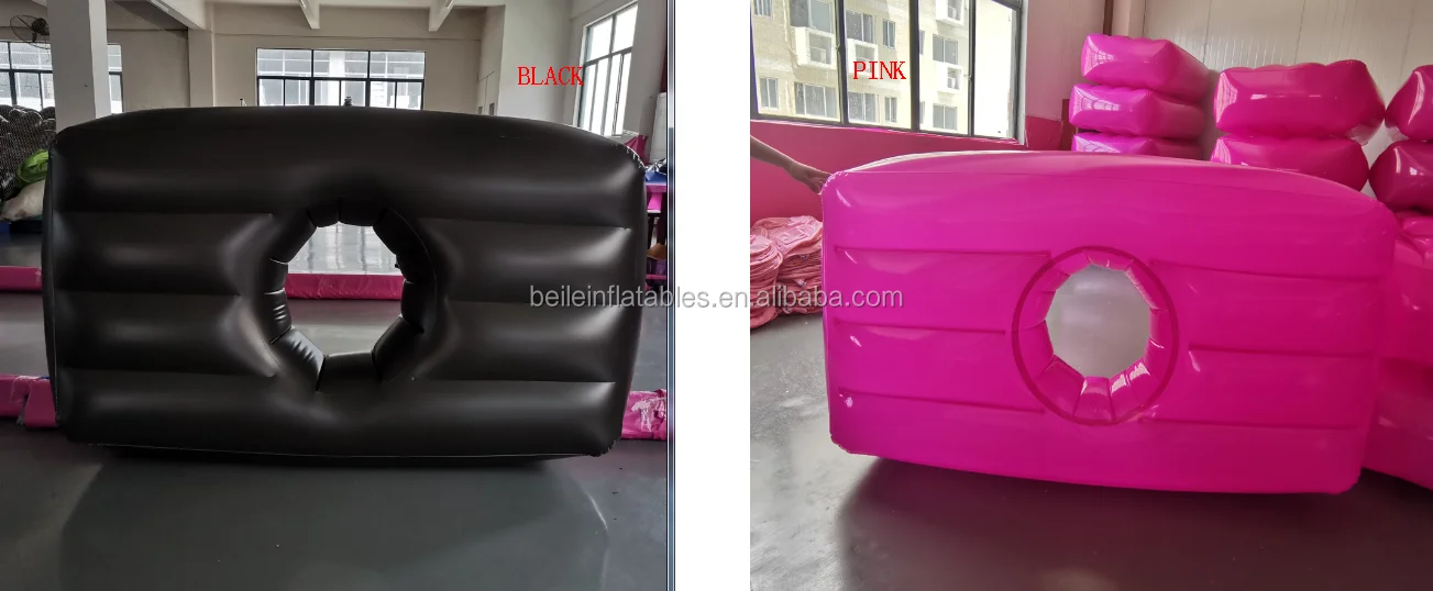 Thickened Pvc Pink Full Sized Inflatable Bbl Air Mattress Folding