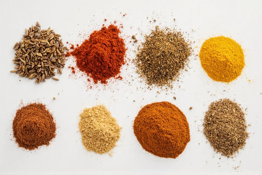Spice and vegetable matching chart