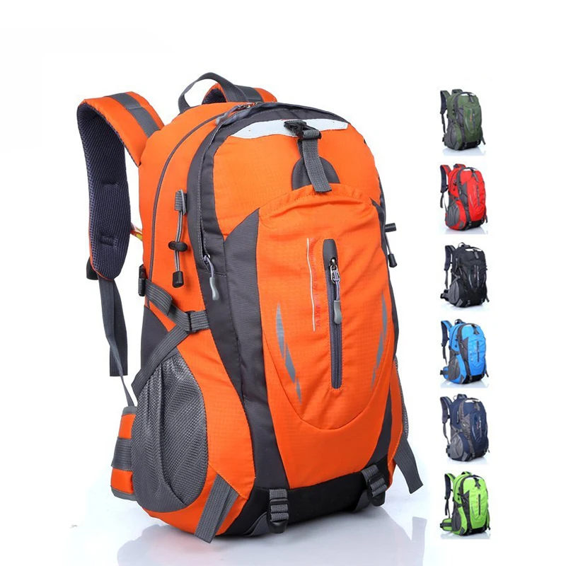 

High Quality 40L Water Resistant Unisex Outdoor Travel Mountaineer Rucksack Backpack Hiking Rucksack Adventure Camping Backpack, Black,green, orange,blue,red,or customized