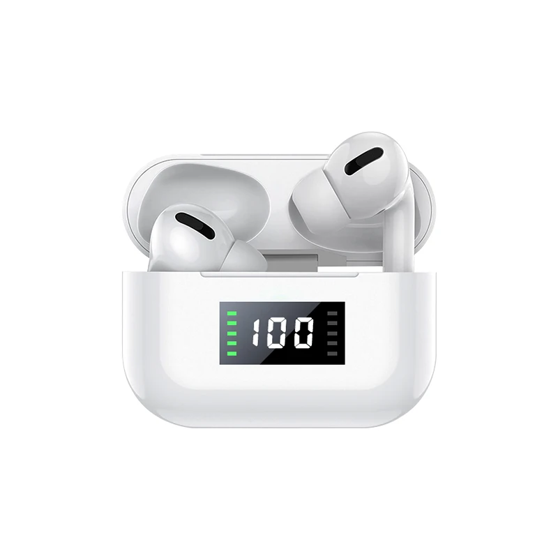 

Digital Display Apro3 Earphone Paired Automatically In Ear Super Bass Earbuds Wireless Apro 3 TWS Wireless Headphone, White black