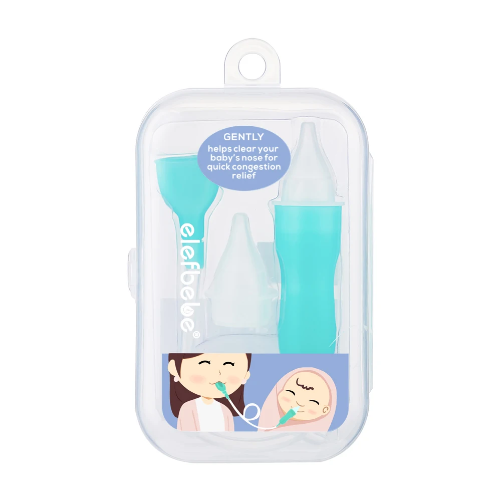 

Newest Portable Baby Care Product Silicone Washable Infant Children Nasal Aspirator For Baby Nose Cleaner, Transparent/blue/green