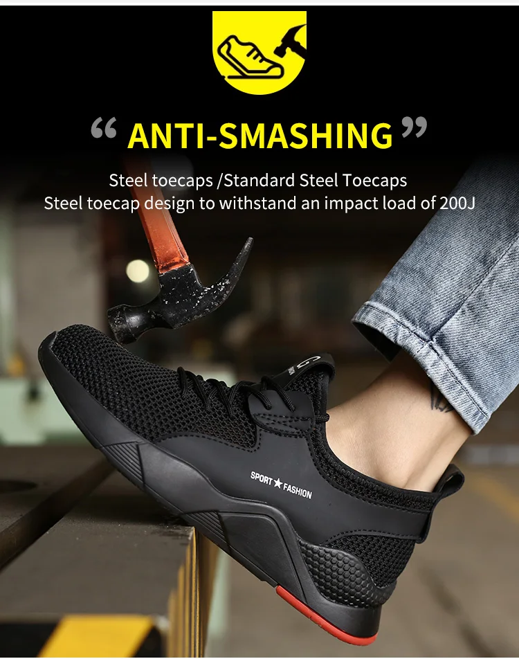 Labor Insurance Shoes Lightweight Breathable Deodorant Work Shoes ...