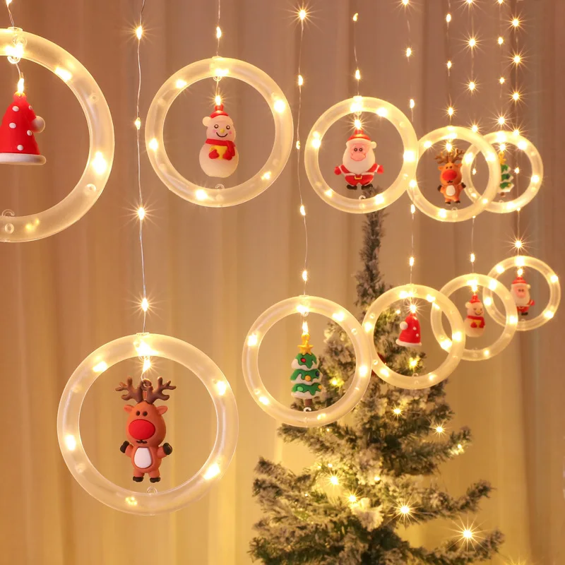

Christmas String Light Decoration Holiday Light Led Strip 3d Home Strings For Events Curtain Tree Waterproof Holiday Garland, White