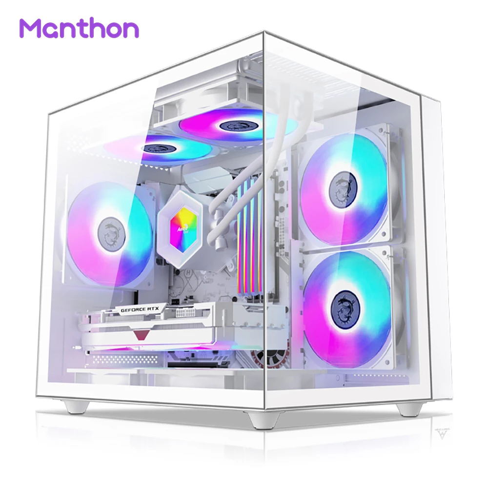 

Customs Logo Oem Brand M-Atx Itx Tower Gaming Computer Pc Case With Side Tempered Glass Gaming Computer Cabinet Case