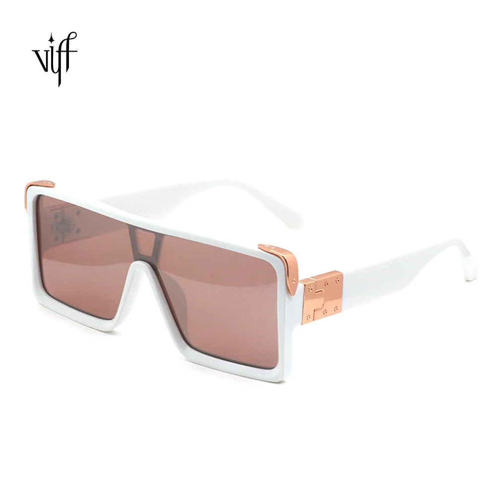 

VIFF HP20326 Vintage Metal Frame Custom Fashion Eyewear Sun Glasses River Big Frame Women Sunglasses Oversize Sunglasses 2021