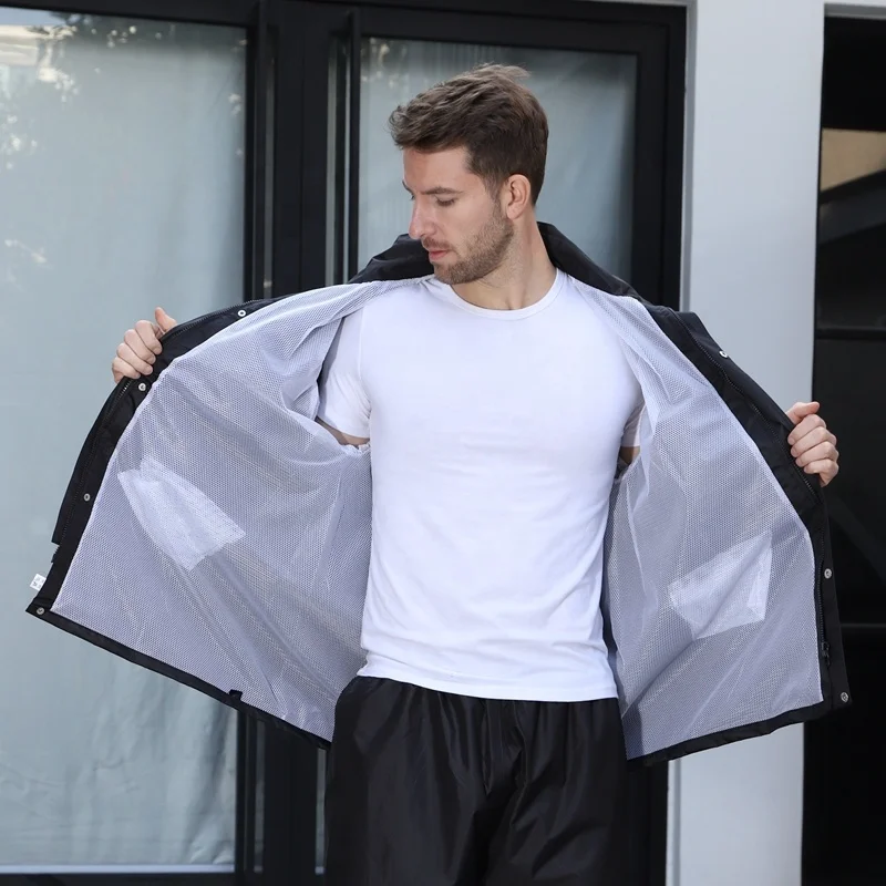 

Waterproof Anti-storm Motorcycle Rain Suit Polyester PVC Men's Raincoat, Customized