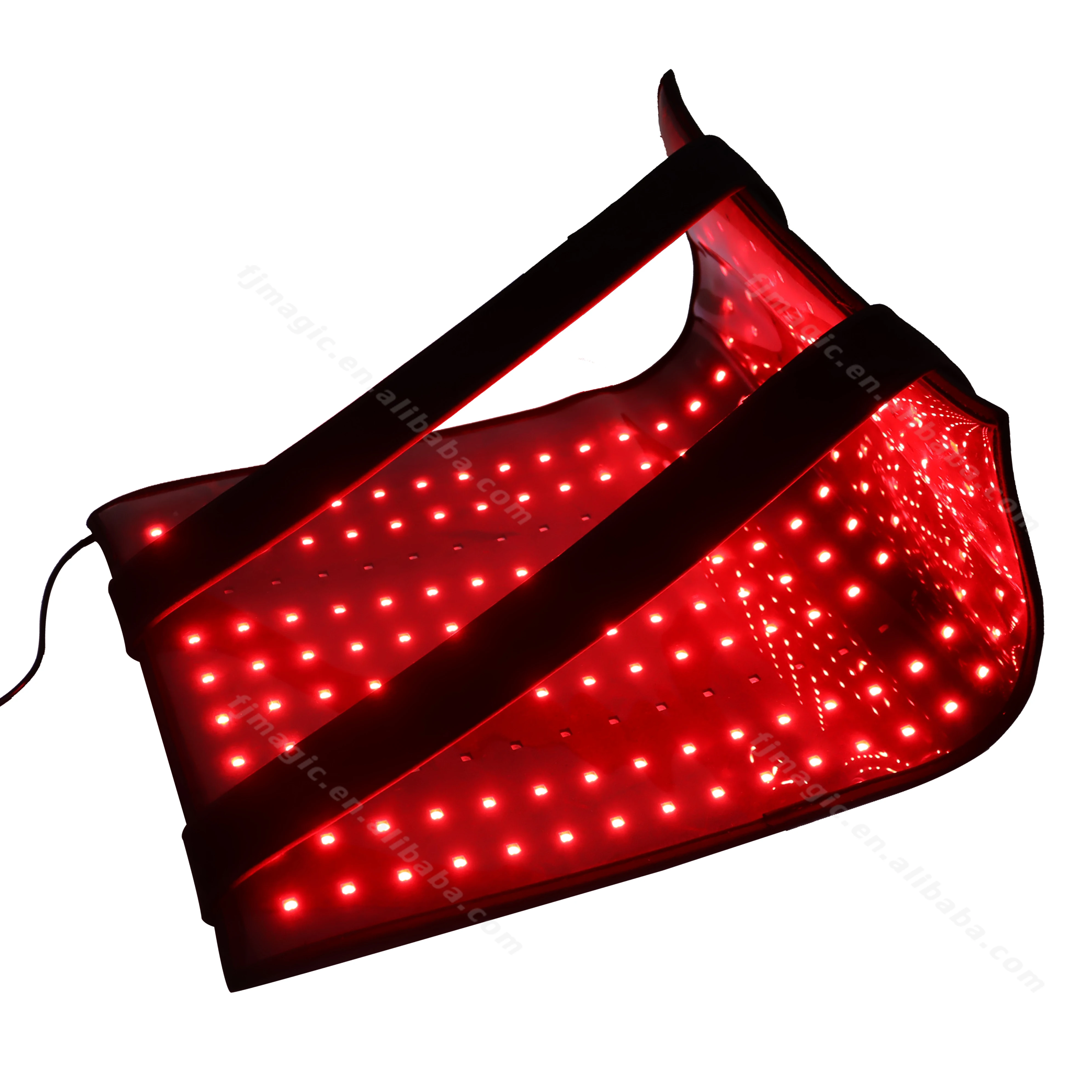 

OEM ODM Infrared phototherapy pad 660nm 635nm 850nm red light therapy mat, Black