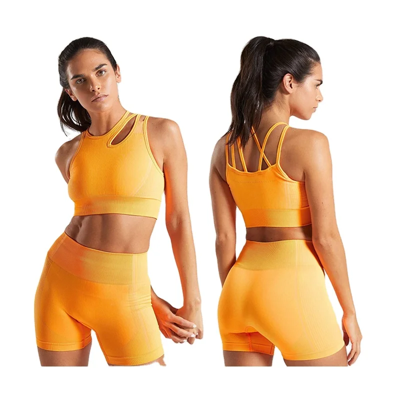 

Women Fitness Gym Yoga Wear Shorts And Sports Top Bra Set, Different color available