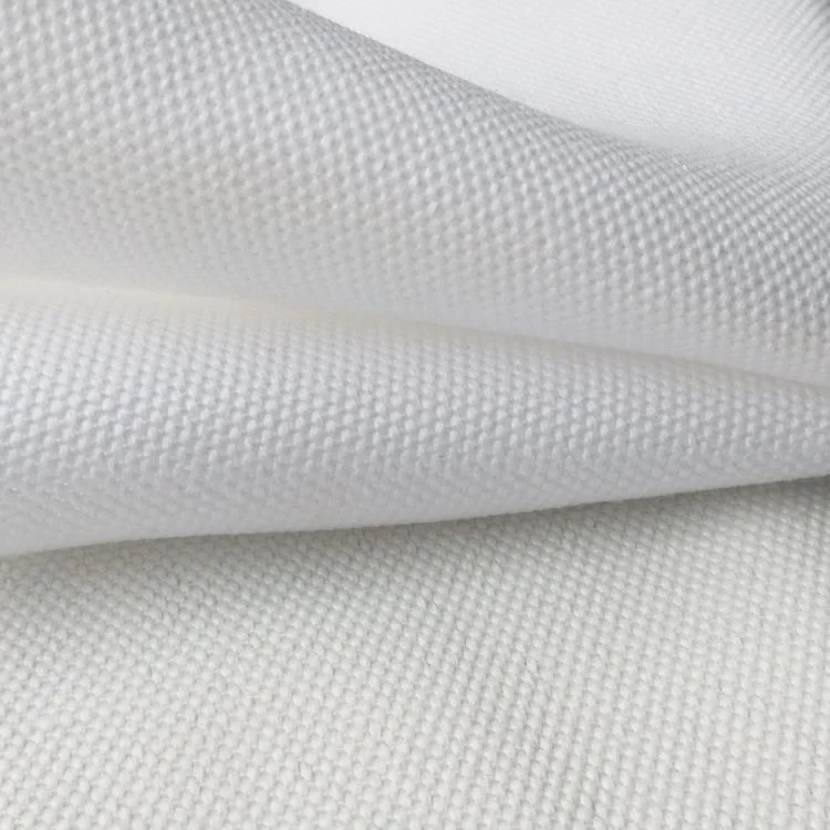 100% Polyester 10A Canvas Fabric Bleached Pure Polyester White Grey Fabric Fabric Used for Bags Shoes Hats Canvas Bags
