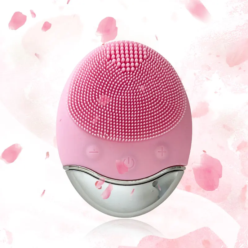 

2020 Hot Selling Mini Facial Cleansing Brush Portable Facial Cleansing and Massaging Brush Sonic Silicone Wireless Charging, Pink/blue/yellow/green