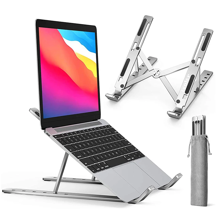 

Soporte Mesa Notebook Bracket De Aluminio Plegable Para Lap Laptop Para Ordenador Portatil Adjustable Height Laptop Stand