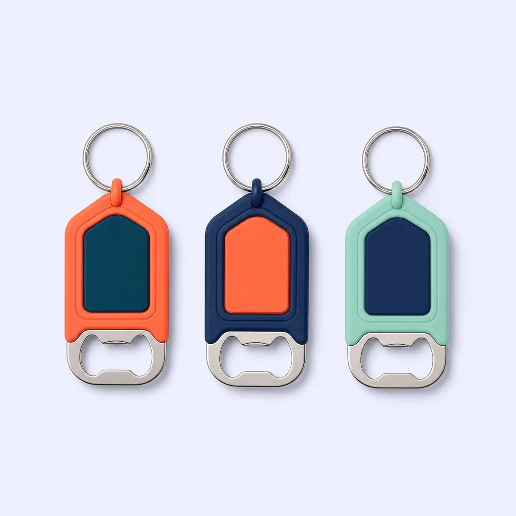 Three PVC keychains color lineup