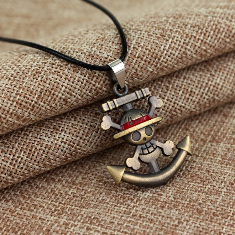 

Hot Anime One Piece Necklace Pirate Anchor Pendant Necklace for Accessories