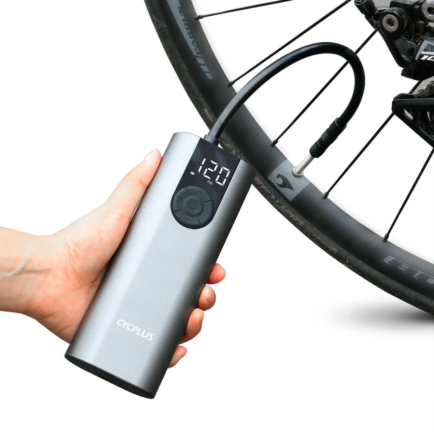 

CYCPLUS 4132 pump for bicycle pump bike mini bike pump, Black