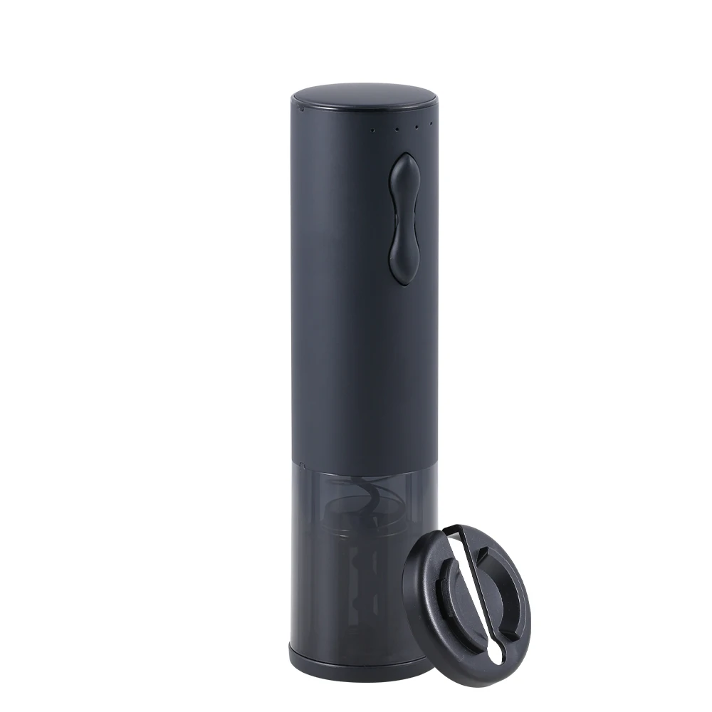 

Black Electric Blue Push-Button Red Wine Bottle Corkscrew, Pantone color