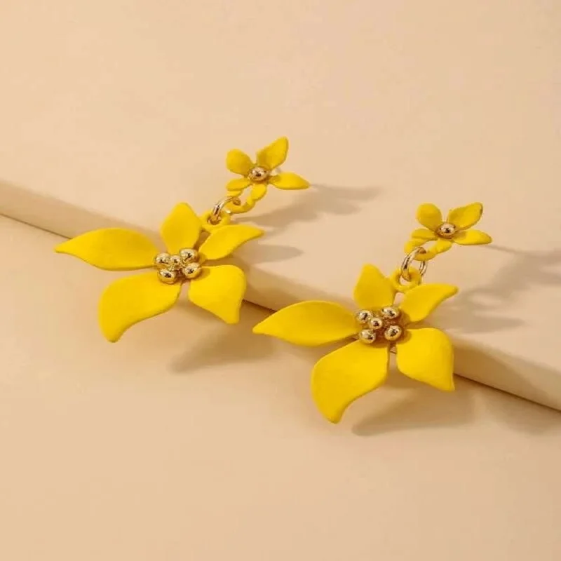 

fashion flower pink earring for women