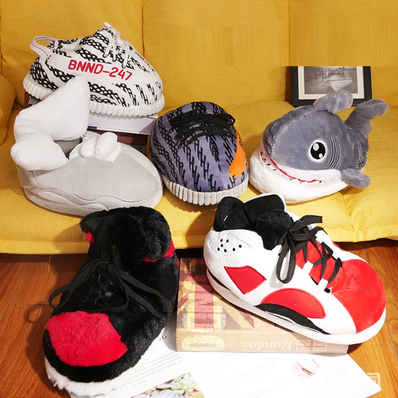 

Adult Winter Cute Warm Indoor Funny Fluffy Plush Sneaker Slippers