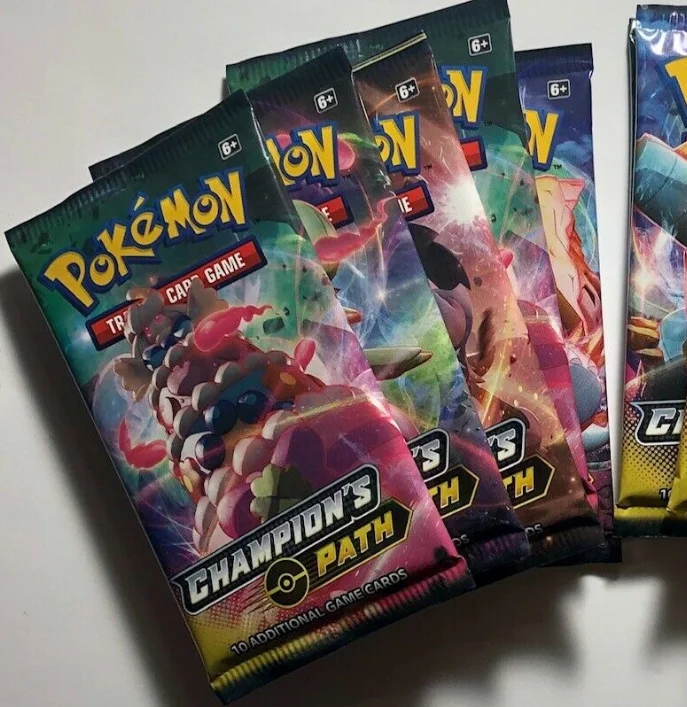 

free shipping original Champion's Path Elite Trainer packs ETB Pokemon Cards Sealed w/ Booster Packs, Colorful