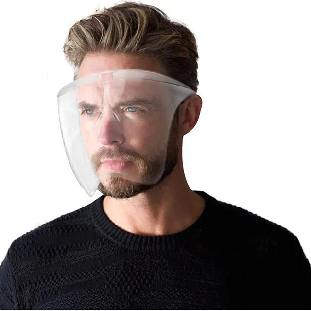 

Ready Stock Reusable Transparent Designer Protective Face Shield Custom Logo