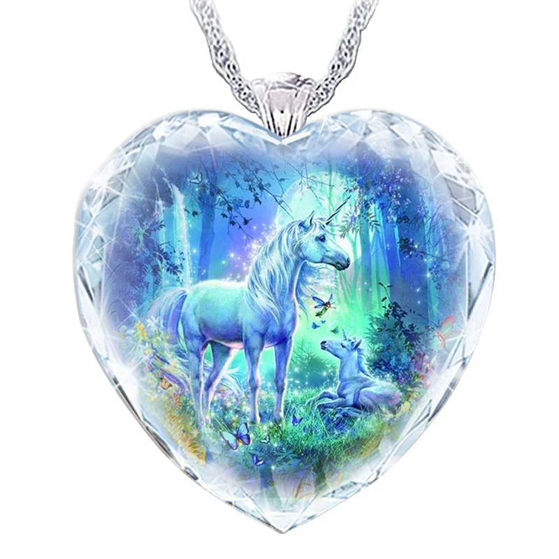 

New Unicorn Horse Pendant Animal Necklace Mother's Day Gift Lady