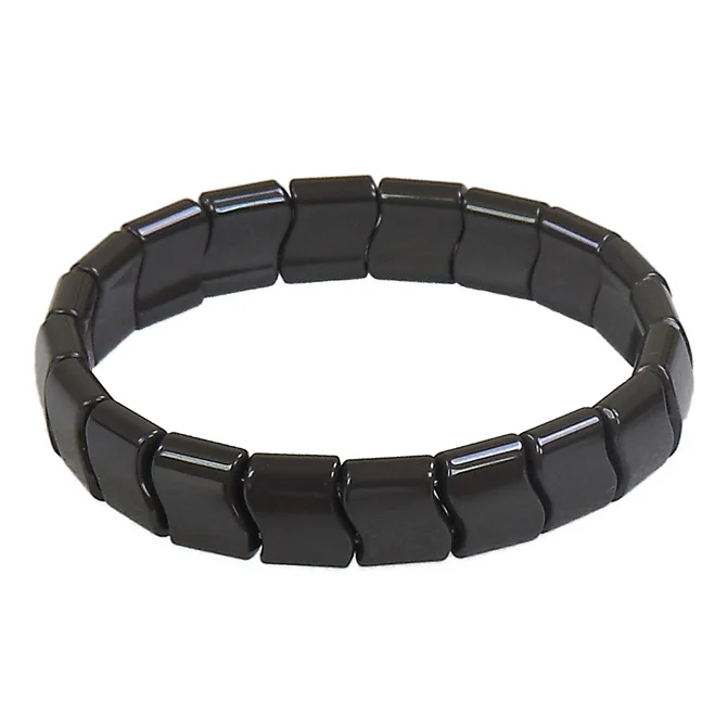 

POP RELAX Black Couples Negative Ion Tourmaline Bio Bracelet Scalar Energy Titanium Bracelets