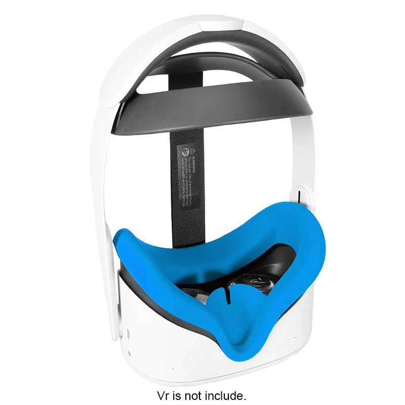 

Durable Simple Soft Silicone Protective Vr Eye Mask Case For Vr Oculus Quest2, Black white blue red
