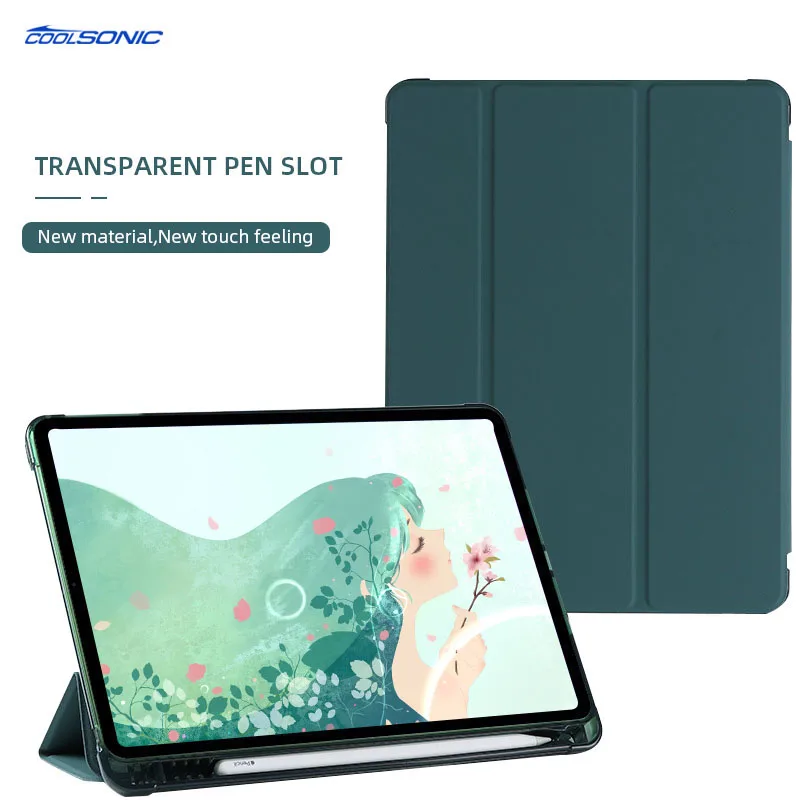 

2021 New Shockproof Smart Cover Leather Flip Case With Pencil Holder Tablet Case 2 For Ipad Pro 10.5/Air 3, Multi colors