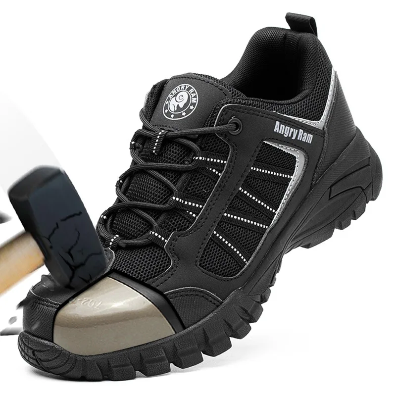 

2022 high quality breathable safety shoes include steel plate