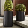 outdoor different shape garden fiberglass cement pot