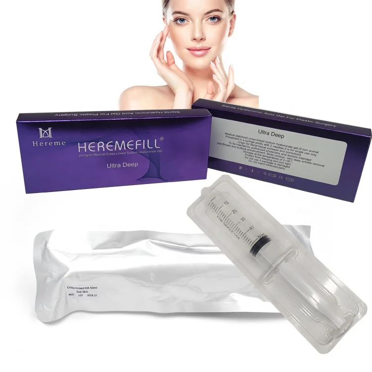 

Heremefill Hyaluronic Acid Gel 50ML Breast Enlargement Injectable Dermal Filler, Transparent colorless