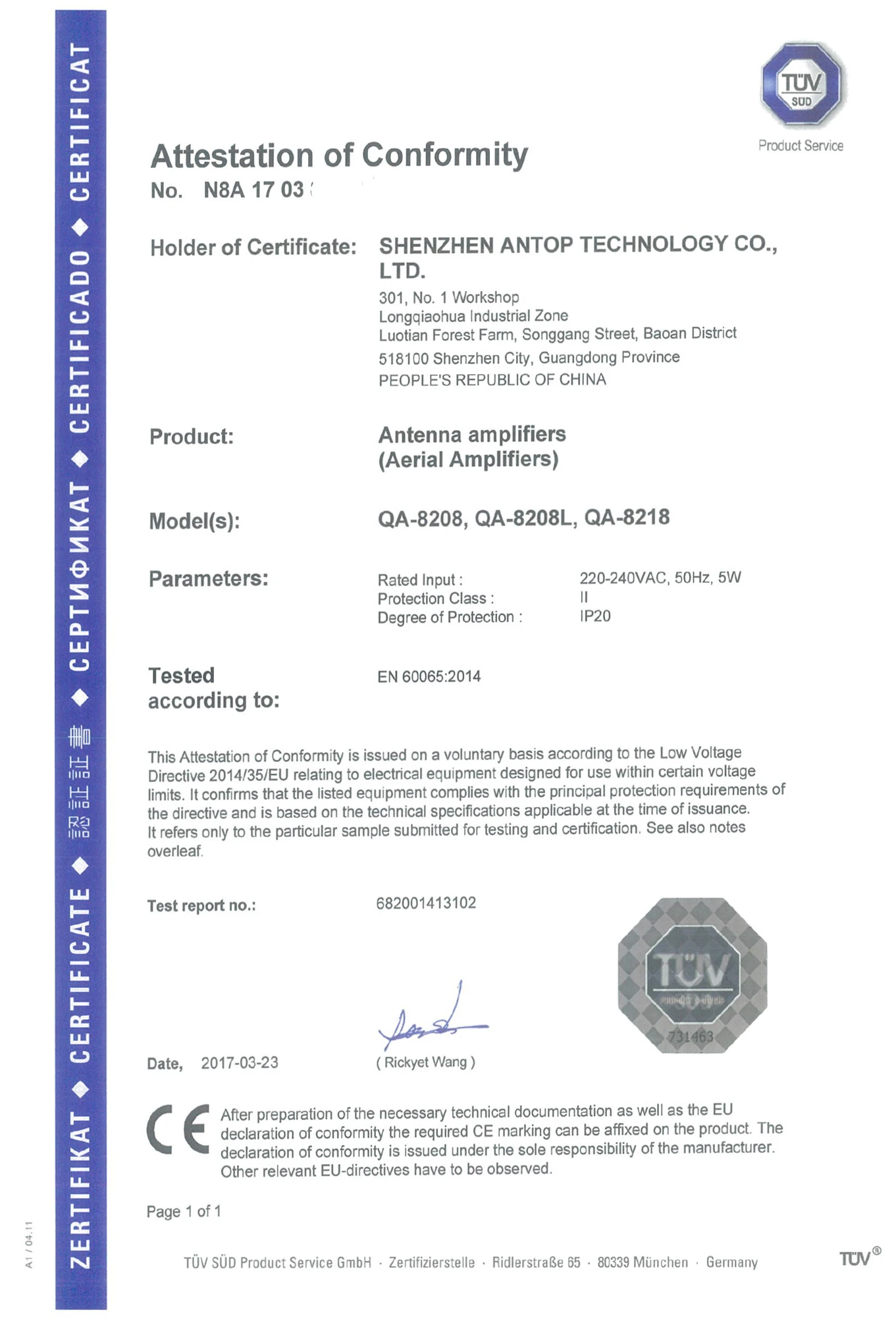 Antop Amplified Digital Outdoor Tv Antenna For Multiple Tvs,Rooftop