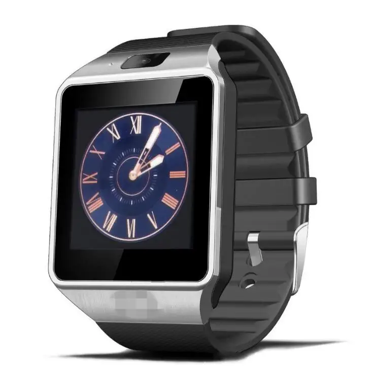 

2021 New Smart Watch DZ09 With Camera BT WristWatch SIM Card Smartwatch, Black white sliver gold