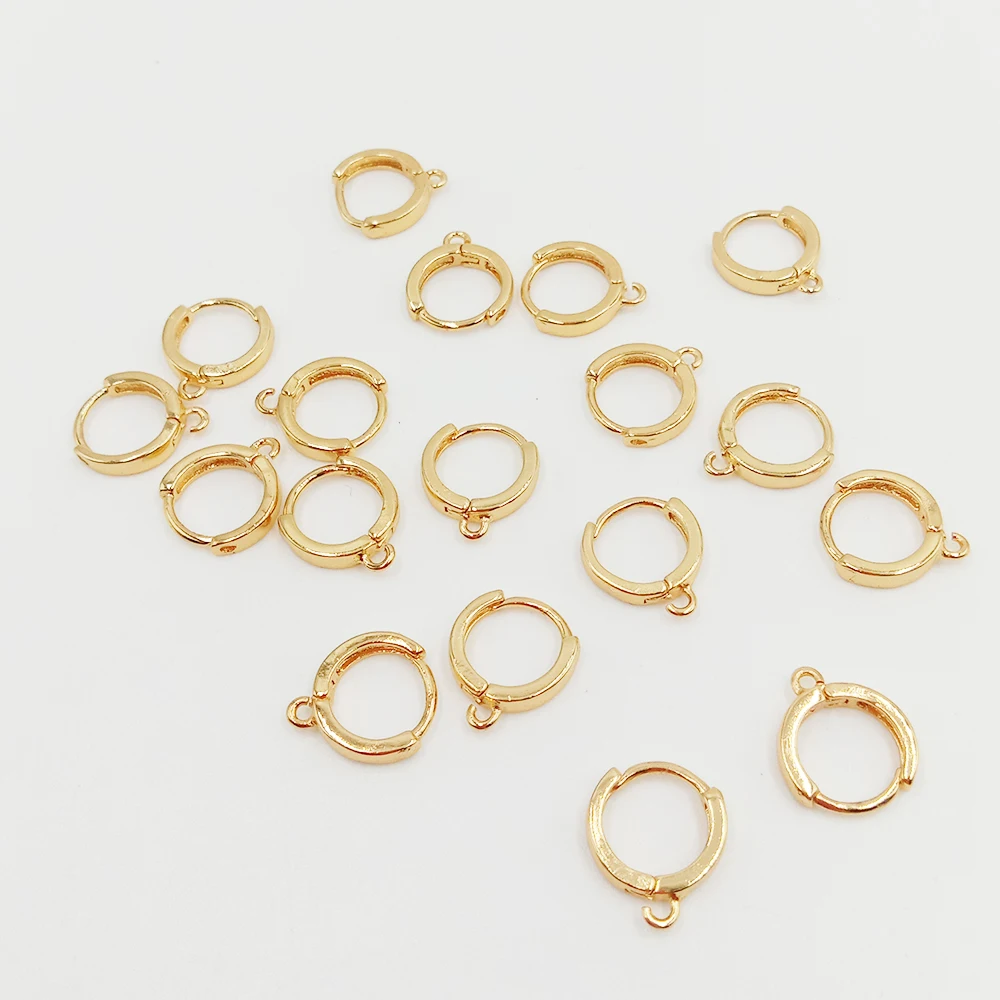 Bulk Price Wholesale Jewelry Findings Drop Earring LOOP, DIY Earrings  Accessories,brass With Real 18K Gold Plating