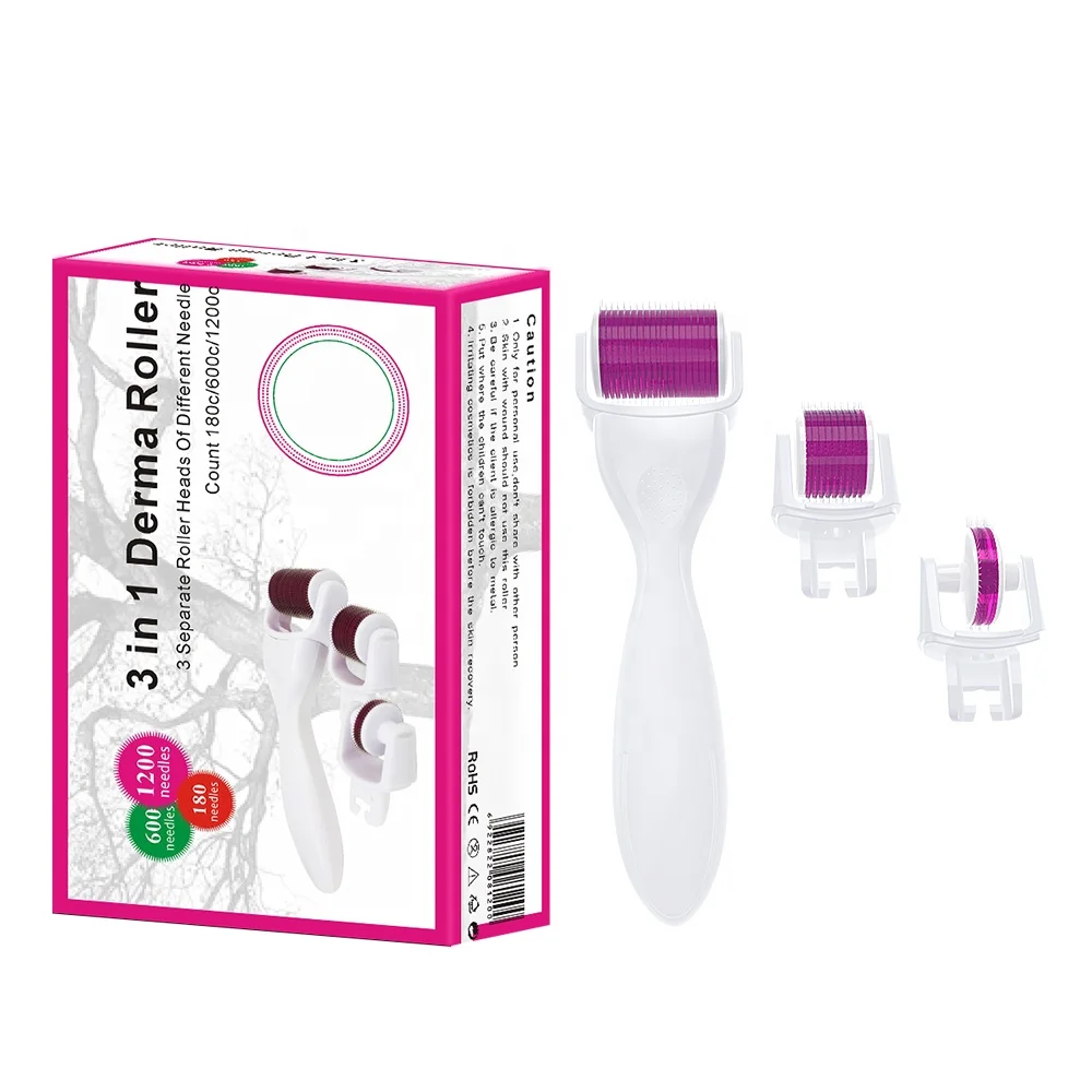 

OstarBeauty Microneedling 3 in 1 Derma Roller For Sale Derma Roller Kit 180 600 1200 Microneedles Microdermabrasion Skin Care