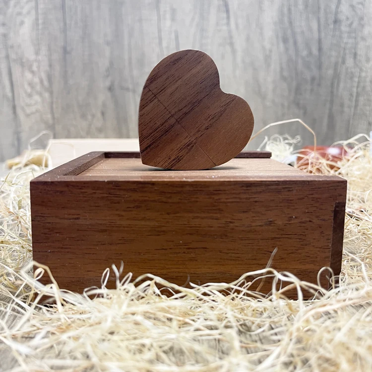 

Photography Wedding Gift USB Flash Drive Wooden Heart Pen Drive 2.0 3.0 1GB 2GB 4GB 8GB 16GB 32GB 64GB USB Memory Stick