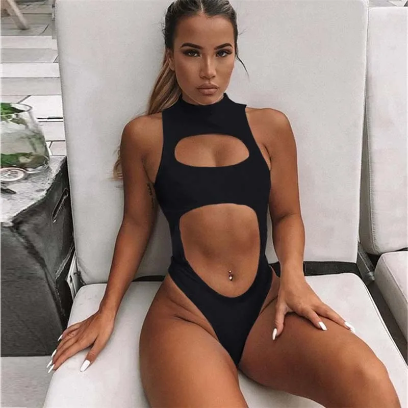 

New women's one-piece swimsuits in Europe and America are selling zippers swimsuits bikini, 2 colors