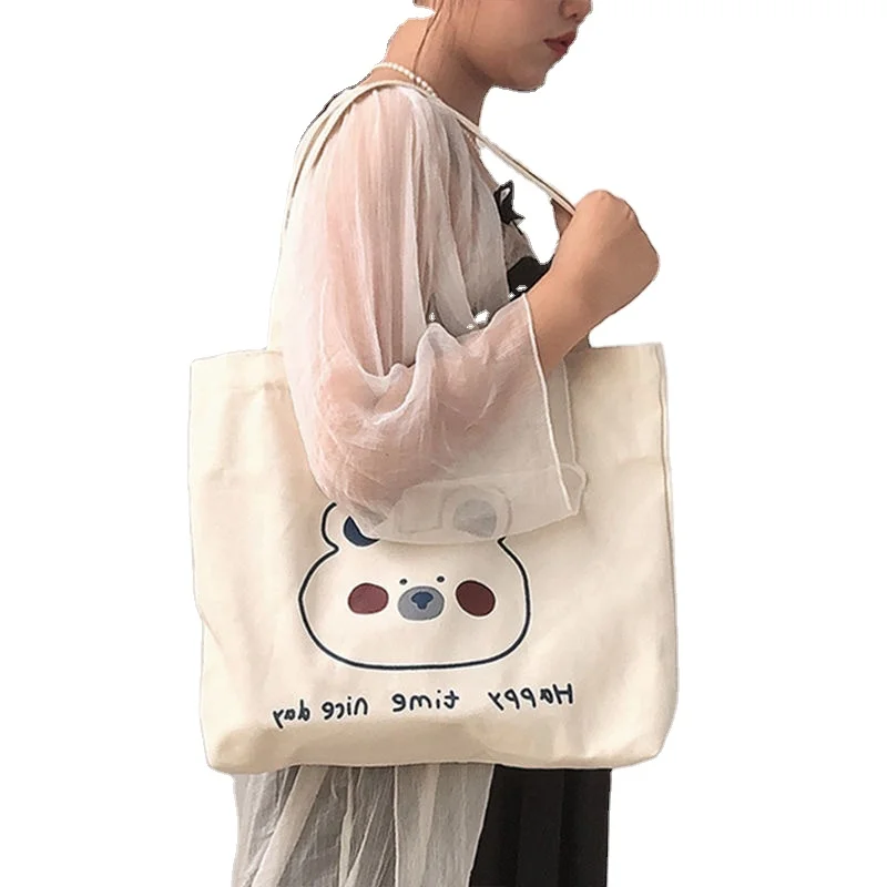 

Custom bag small Korean Tote Bag waxed canvas treat bag, Customized color