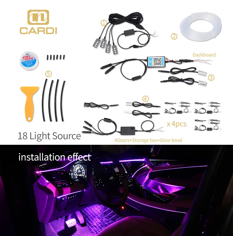 Mood accessories ambient led light strips covers for car bmw x3 f25 f30 lighting atmosphere