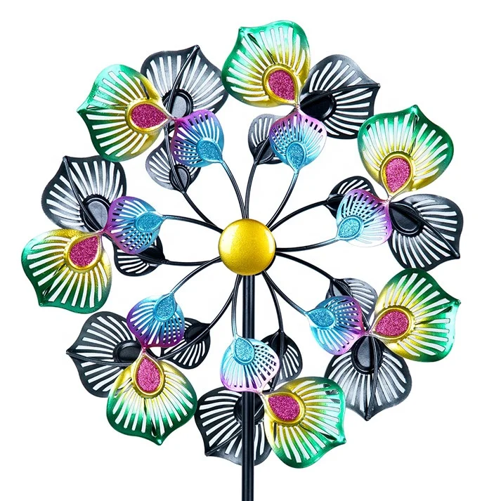 

Hourpark China Professional Manufacture wind spinners Garden ornaments Garden Metal Wind Spinner Stake