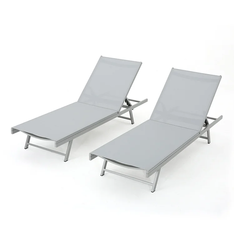 

Free Shipping within the U.S. Outdoor 2 pcs Mesh Aluminum Pool Furniture Chaise Lounge Chair