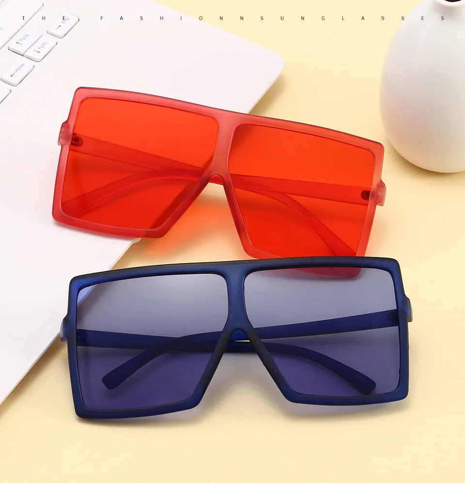 

Luxury Trendy PC Acrylic Sun Glasses Fashion Wholesale Sport Shade Oversized Square Women Sunglasses 2022, Custom color